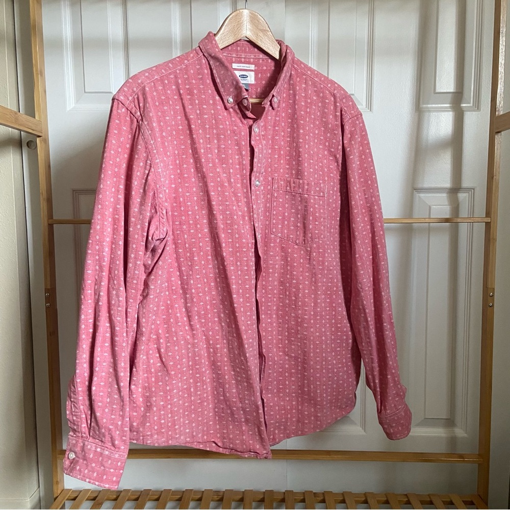 Men's Pink Button-Down Shirt